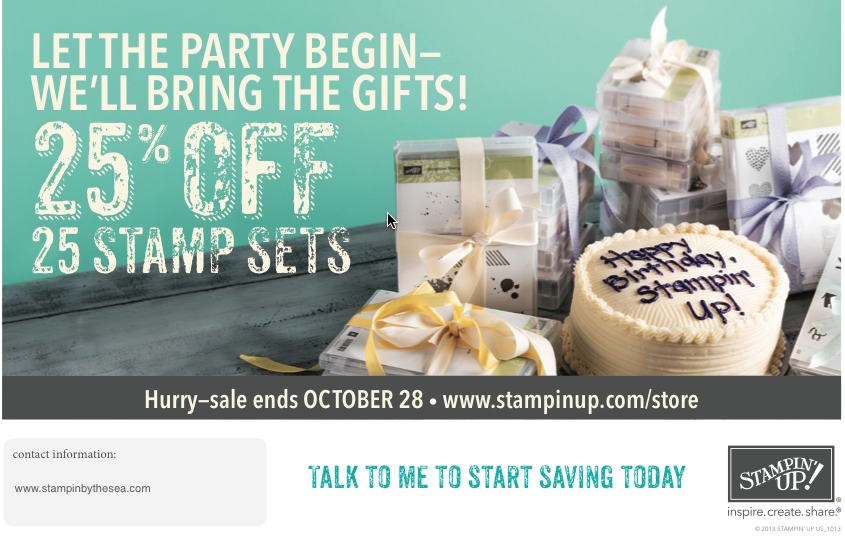 25 Percent off stamps, stamp sale, Stampin' Up!
