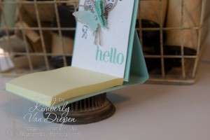 Simple 3D Post it Note Holder, Stampin' Up! So Very Grateful stamp set