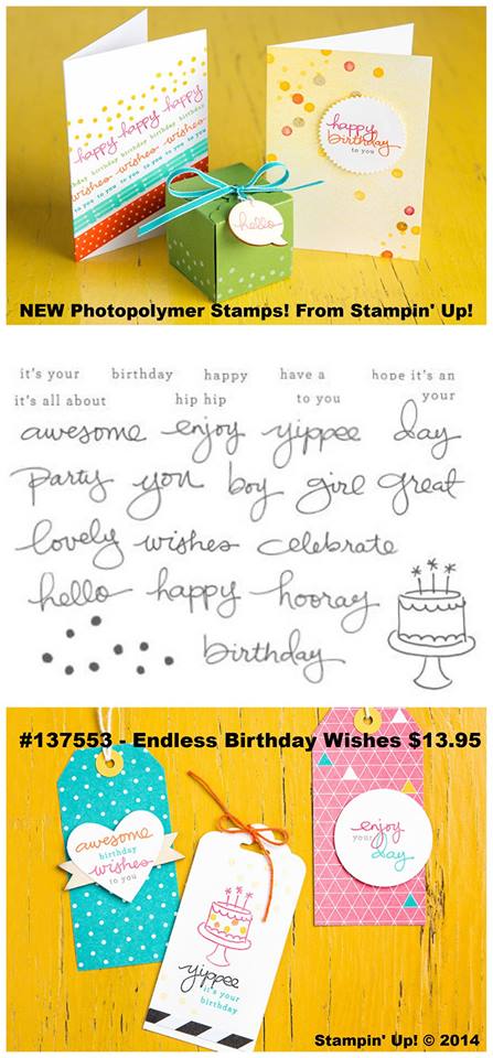 Endless Birthday Wishes, Stampin' Up!, NEW photopolymer