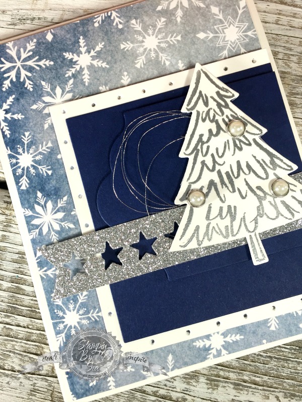Heat Embossing, Peaceful Pines stamp set, Stampin' Up!
