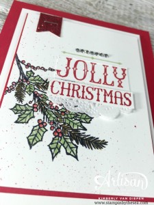 Holly Jolly Christmas, Peaceful Wreath, Stampin' Up!